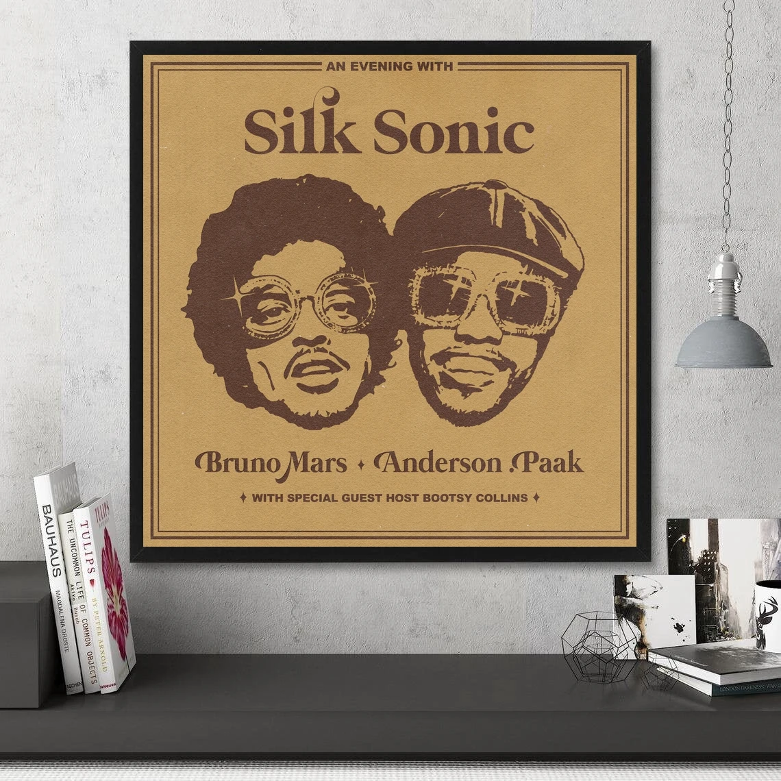 Bruno Mars An Evening With Silk Sonic Music Album Poster Canvas Art Print Home Decor Wall Painting ( No Frame )