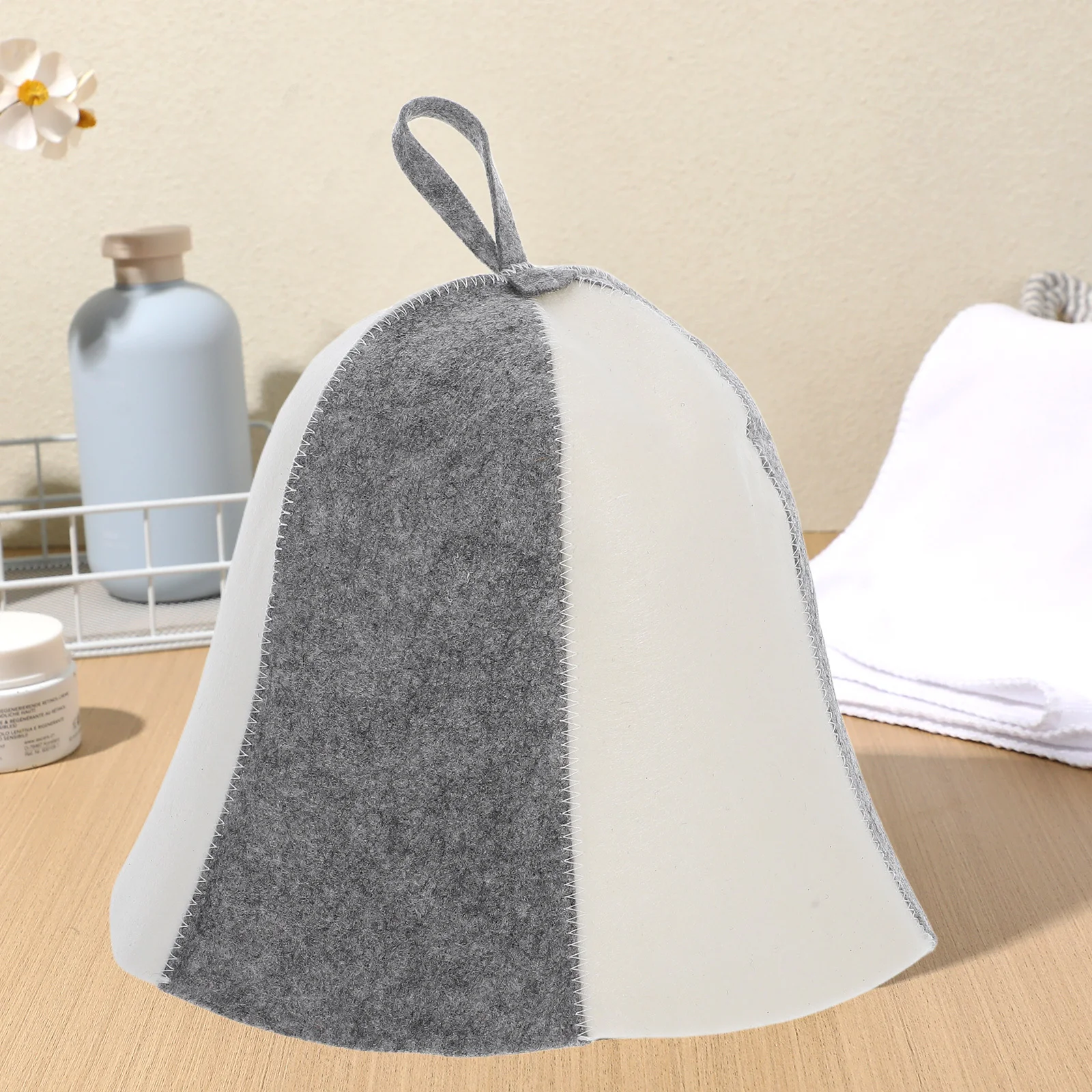 

2Pcs Large Felt Sauna Hats Fast Drying Moisture Wicking for Spa Steaming Comfortable Sauna Cap for Women Men Thick Bathing Hat