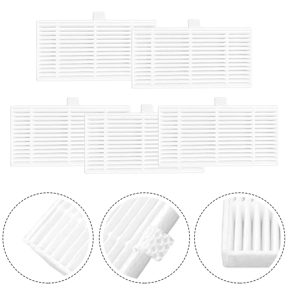 5 Pcs Dust Filters For VCR04W Robot Vacuum Cleaner Spare Parts Household Cleaning Home Appliance Parts