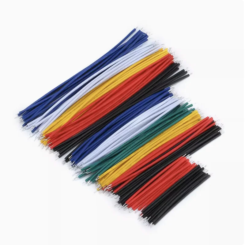 130Pcs 24AWG Breadboard Jumper Wire Cable Kit Tin-Plated PCB Solder Cable Flexible PVC Electronic Wire 5cm 8cm 10cm 6 Colors