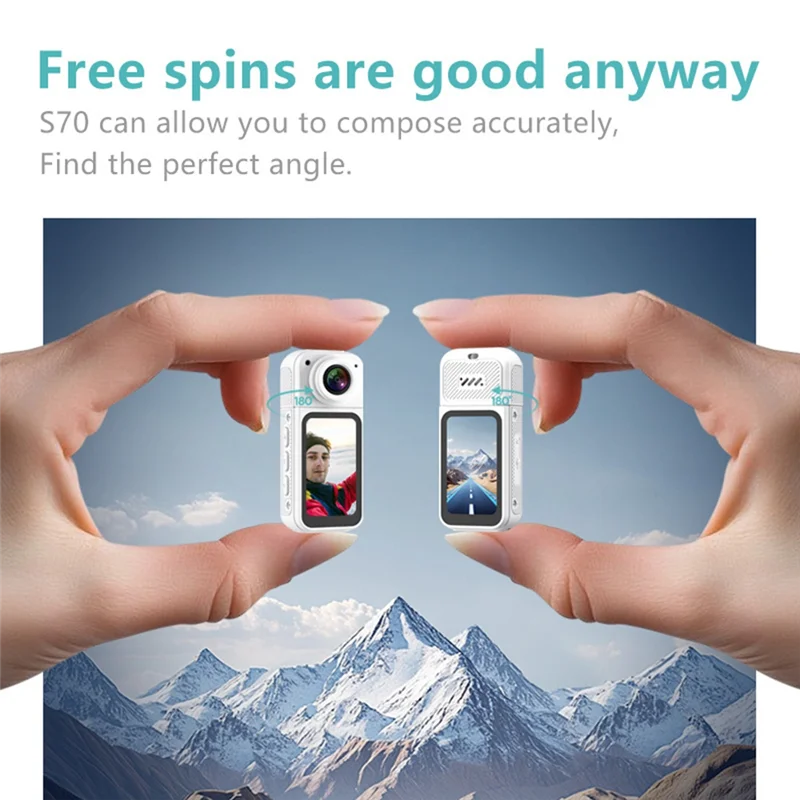 -ABDH جديد S70 2.7K WIFI APP كاميرا الإبهام عمر البطارية الطويل للغاية كاميرا رياضية الإبهام HD كاميرا ركوب الدراجات 1080P كاميرا الحيوانات الأليفة #5