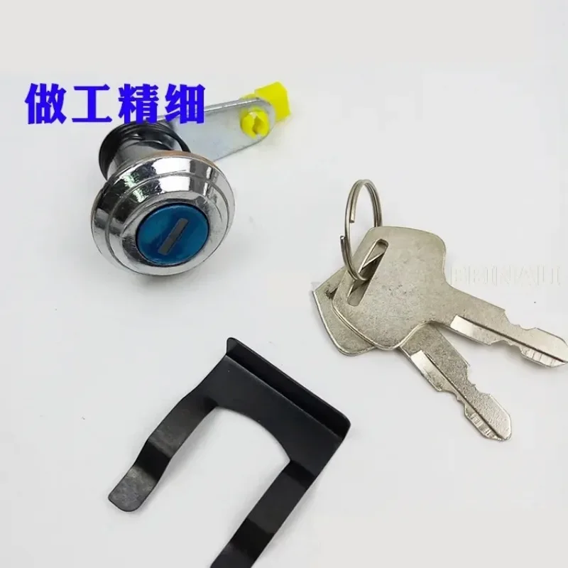 Cab Door Lock Assembly Lock Block Inner Outer Handle For Kobelco SK140 200 210 250 350-6E-8 Excavator Accessories