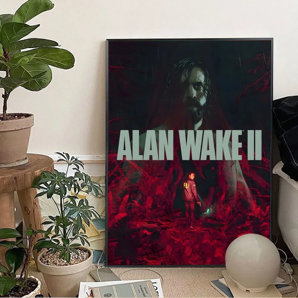 Alan Wake 2 Horror Game Poster Painting Wall Art Picture Canvas Prints Home Decoration Poster for Living Room No Frame