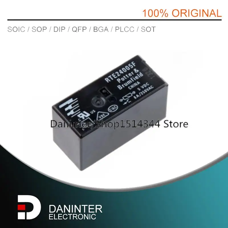 RTE24005F RTE24005 5V RTE24012F RTE24012 12V RTE20024F RTE20024 24V 8A 250VAC 8pin 5PCS/LOT  