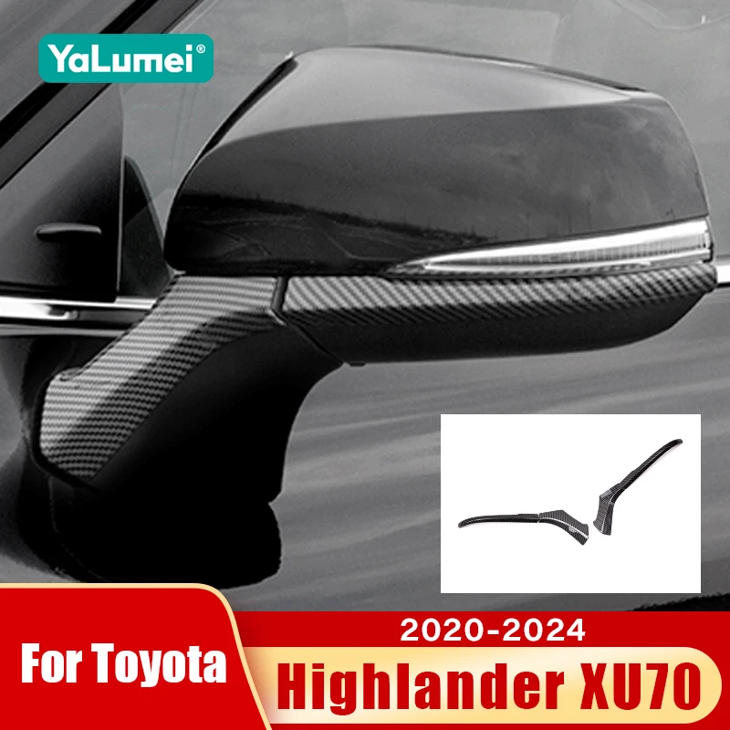 

For Toyota Highlander XU70 2020 2021 2022 2023 2024 Kluger Car Rearview Mirror Trim Cover Accessories