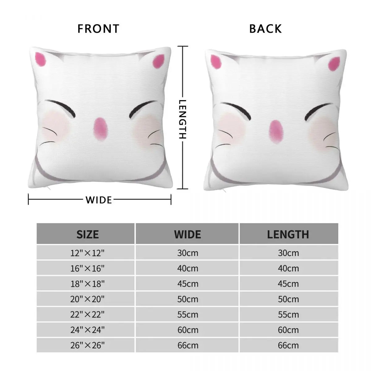 Final Fantasy Moogle Pillowcase Polyester Linen Velvet Printed Zip Decor Pillow Case Home Cushion Cover