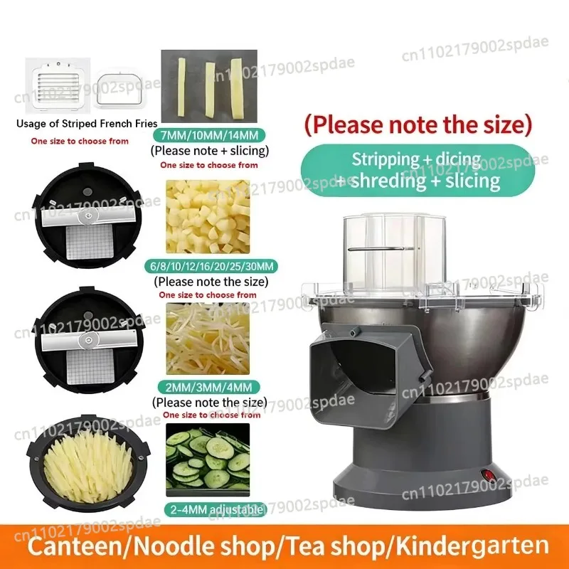Wide Voltage Electric Vegetable Dicing Machine Multifunctional Commercial Potato Carrot Slicer For Food Processing