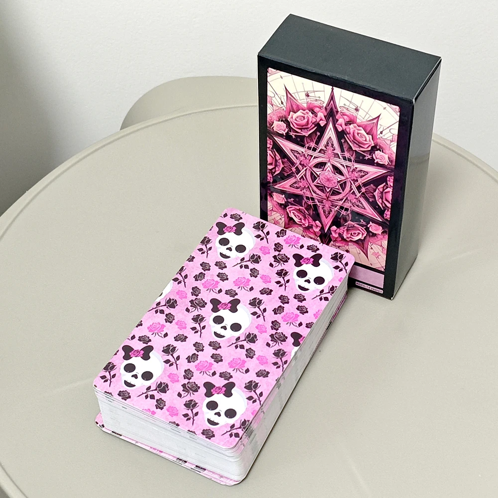 Pink Gothic bertema 78 Pcs 10.3*6cm kartu Tarot