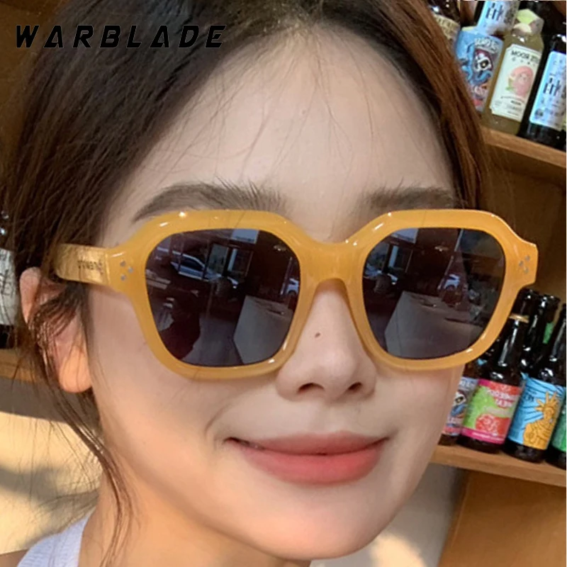 

New Fashion Square Rivets Sunglasses Woman Brand Eyewear Irregular Vintage Sun Glasses Men Summer Traveling Driving Shades UV400