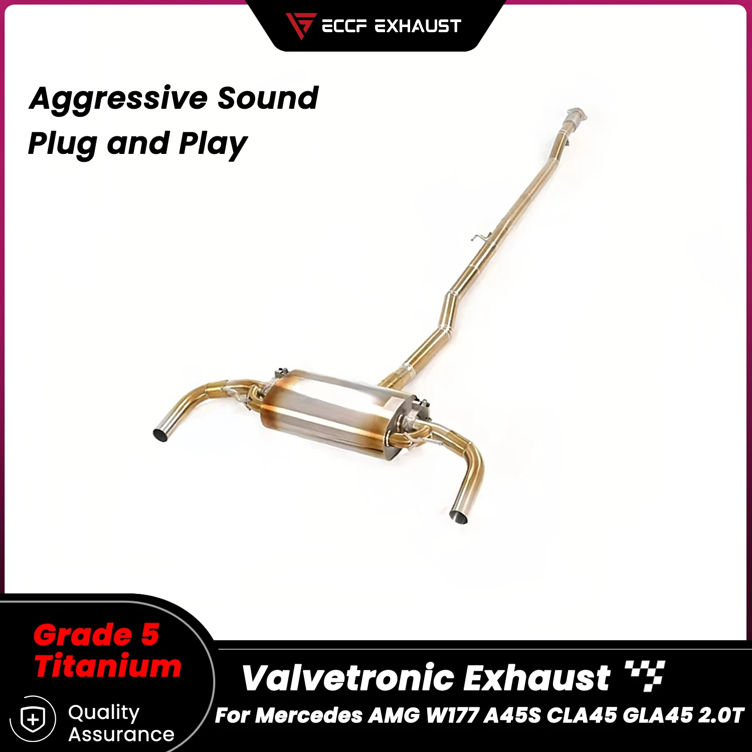 

Спортивная титановая выхлопная система Valvetronic Catback для Mercedes AMG W177 A35S CLA35 GLA35 2.0T Performance Upgrade