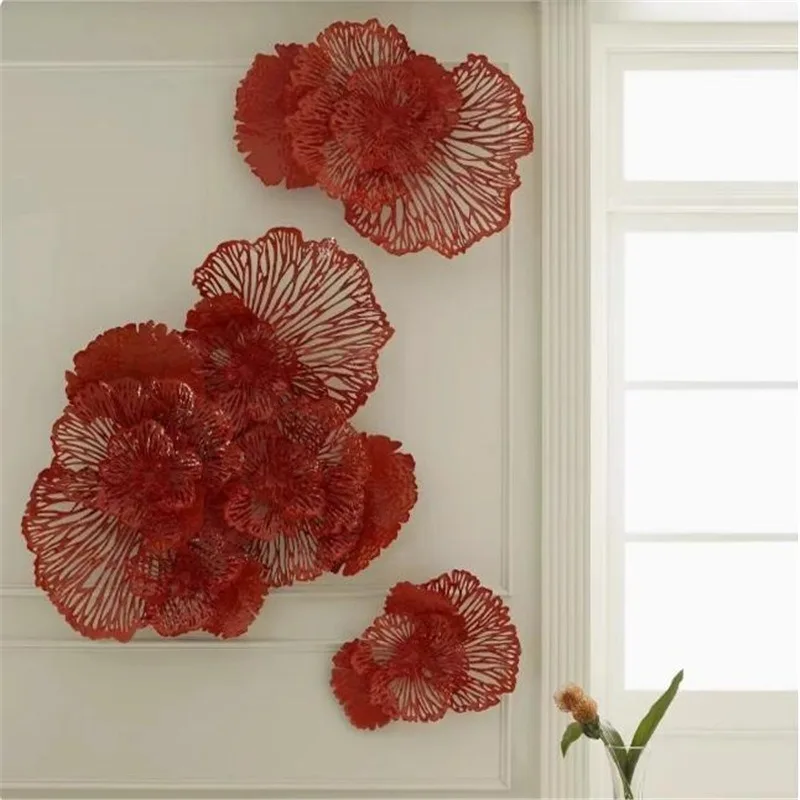 wrought iron wall decoration, living room wall hanging front desk background wall decoration, dining room modern light luxury
