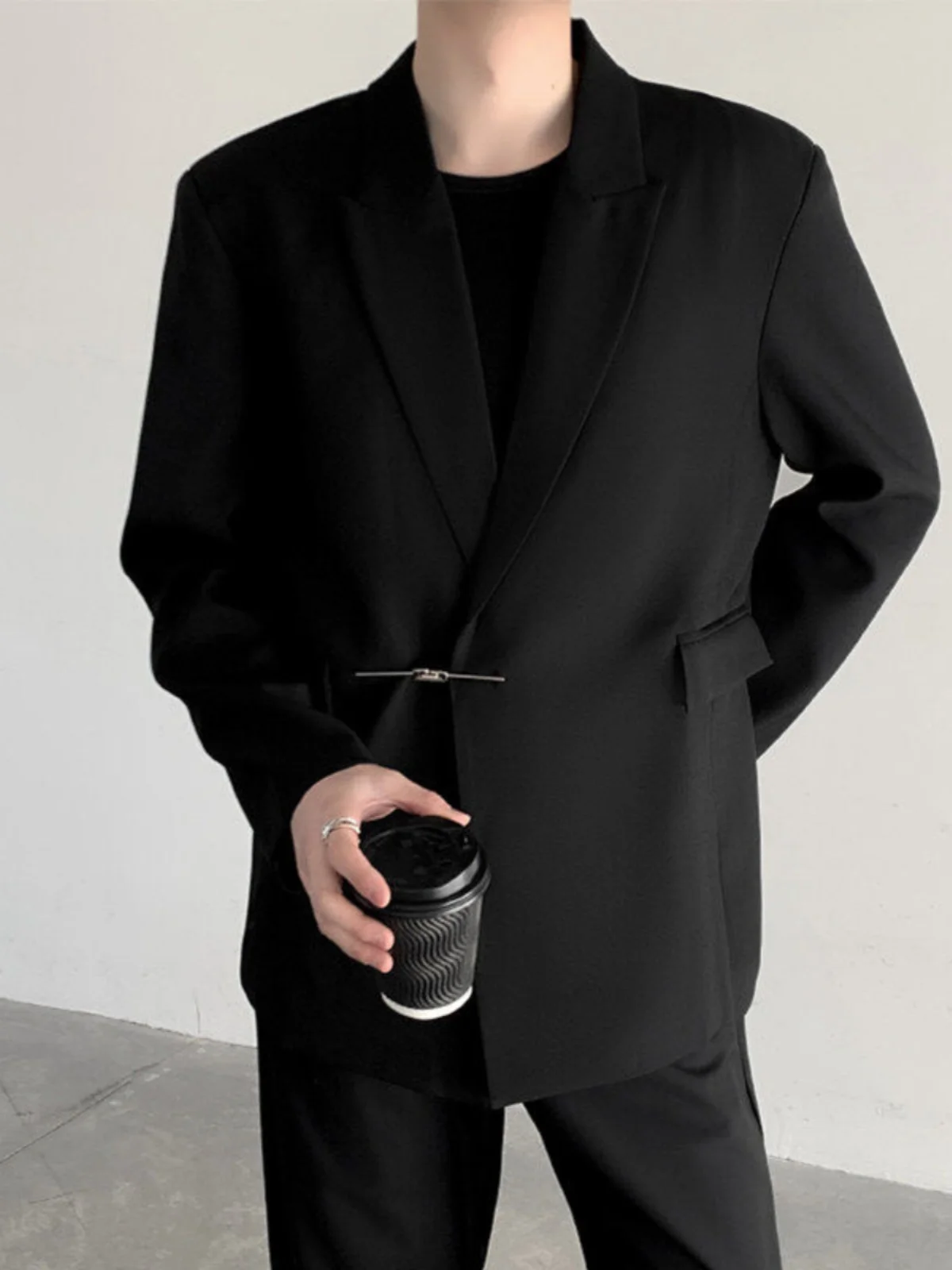 

Новый весенне-осенний высококачественный мужской костюм на металлических пуговицах Jaet, свободное классическое китайское модное длинное пальто с подкладкой на плечах