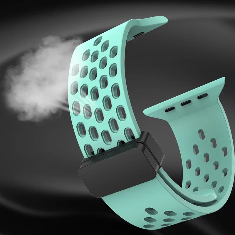 Correa magnética para Apple Watch Ultra 2, pulsera de silicona de 49mm para iWatch Series 8 se 7 6 5 44mm 45mm 41mm 40mm 42mm 38mm