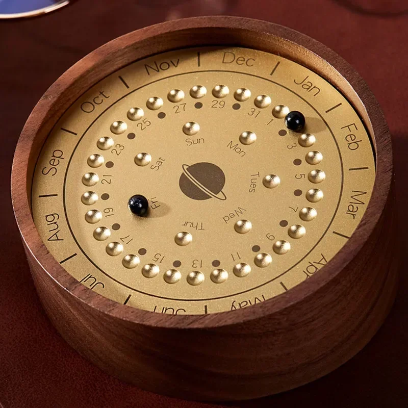 Sundial Perpetual Calendar, Unique and Creative Desk Decor, Perfect Gift for Birthdays and Celebrations