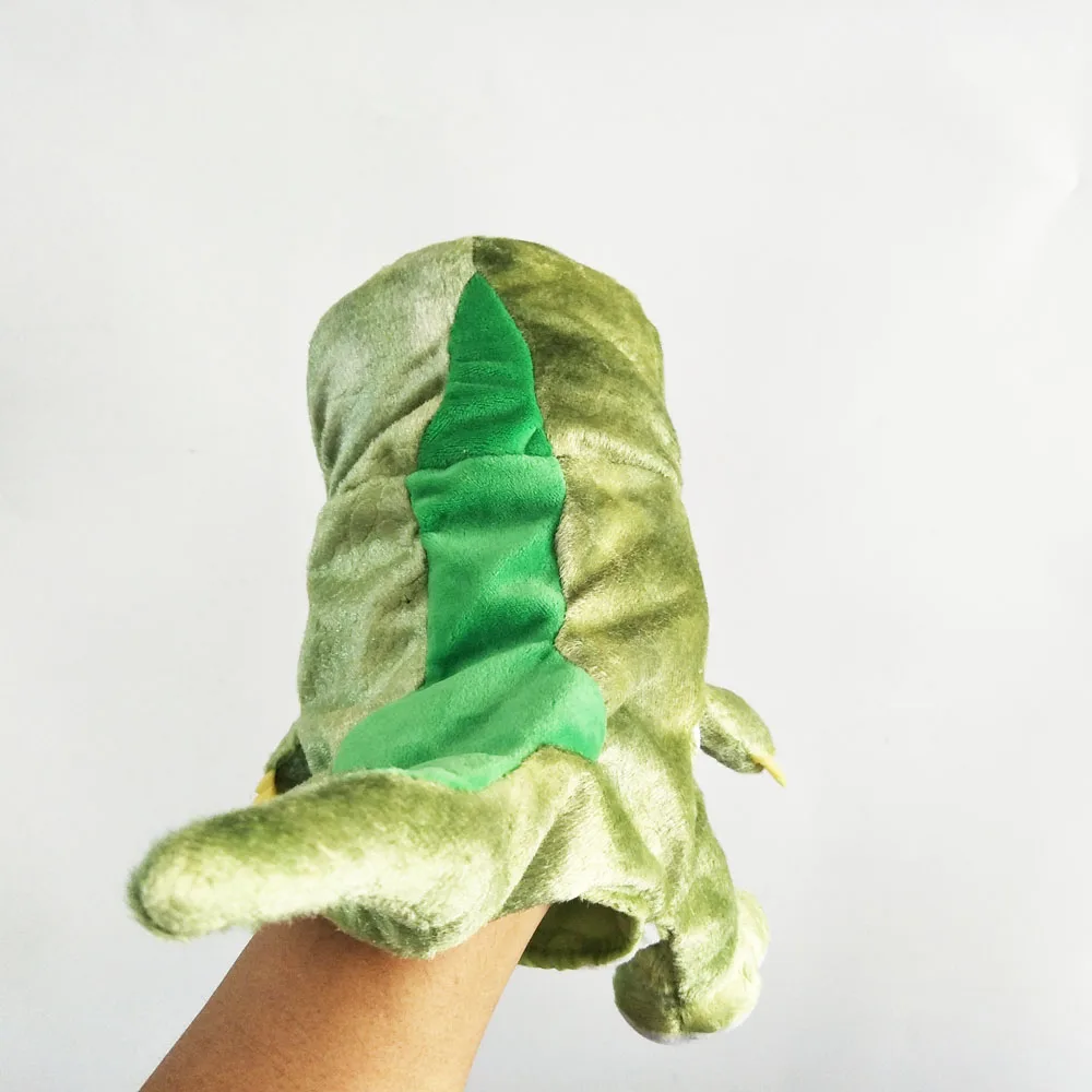 Giocattolo di peluche burattino a mano di cartone animato di alta qualità Tyrannosaurus Rex Dinosauro Bocca aperta per regalo di compleanno per bambini