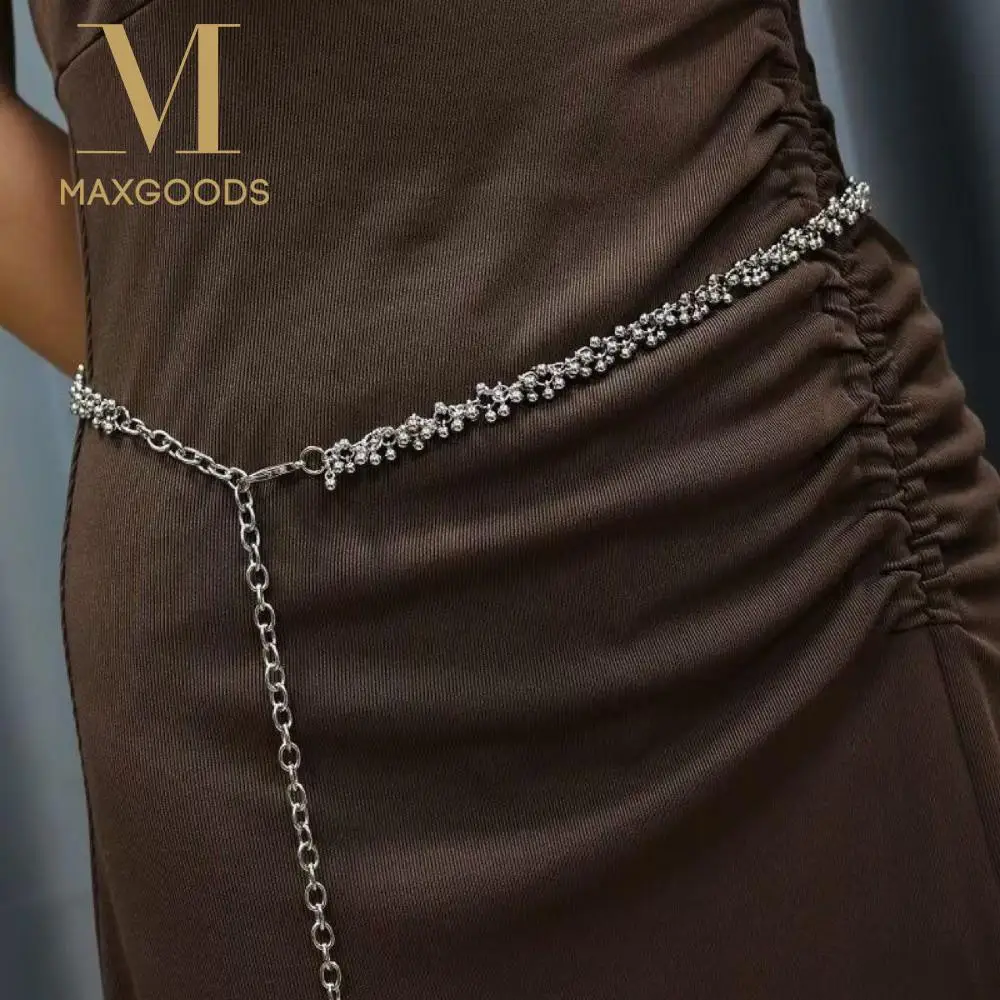 عادية خمر المرأة الخصر سلسلة الفضة قابل للتعديل شرابة الخصر سلسلة تنوعا تنورة حزام المرأة مجوهرات للجسم الزخرفية #1