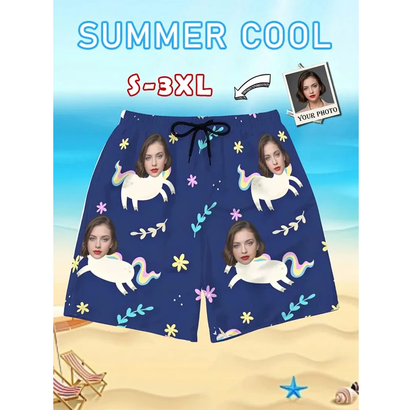 

Забавные шорты с изображением лица на заказ, мужские и женские шорты, сделай сам, ваше изображение, спортивная одежда для фитнеса, персонализированные быстросохнущие спортивные плавки