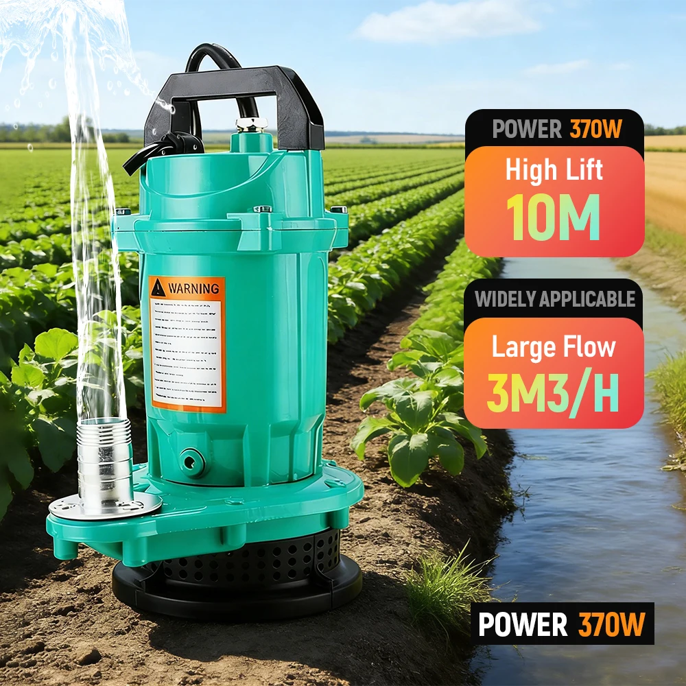 

Погружной насос 3 м³/ч, макс. расход 10 м, напор 10 м, малогабаритный водяной насос 220В/50Гц для дома, сада, ирригации, пруда, дренажа