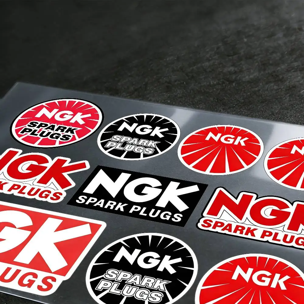 Logo For NGK Reflective Motorcycle Stickers Waterproof Vinyl Decals For Motorbike Helmet Fuel Tank Bike