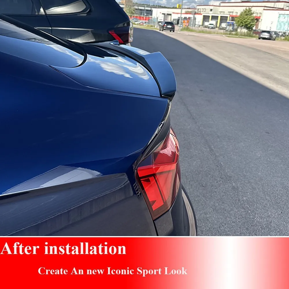 For Audi A5 B9 SLINE S5 RS5 4Door 2017UP Gloss Black Rear Trunk Lip Spoiler Wing Car Accessories - view 6