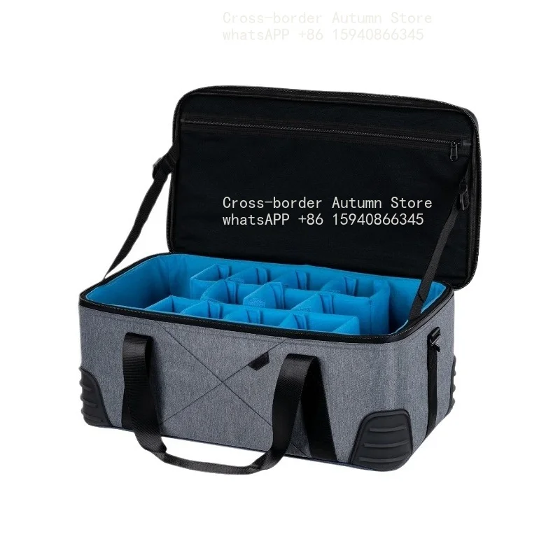 High Capacity Waterproof Hard Shell Camera Storage Case Adjustable Dividers Photography Lens Carry Bag For DSLR Cameras