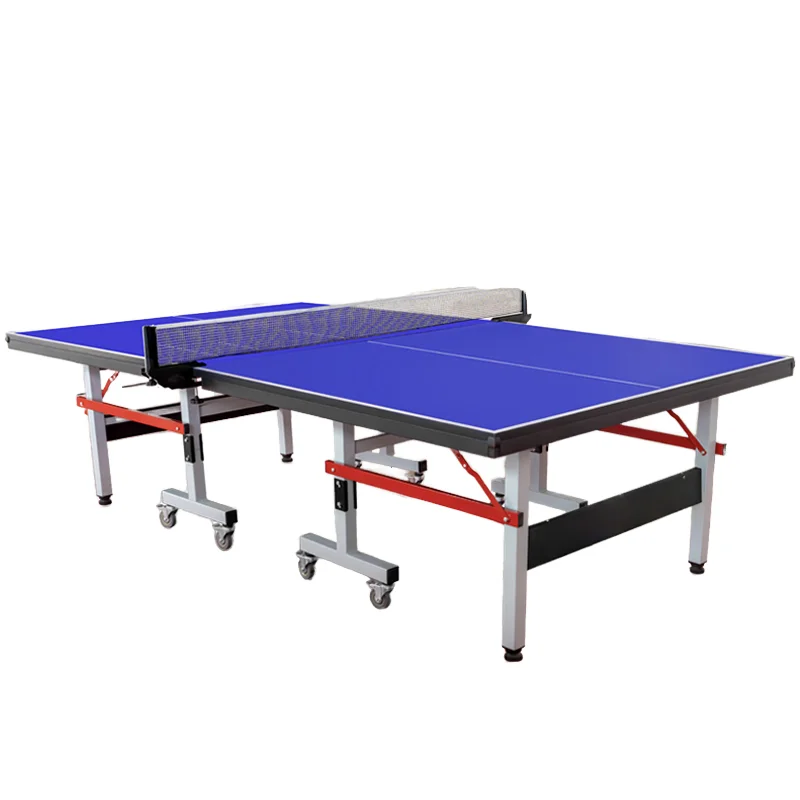 

Стандартный усиленный складной теннисный стол для помещений, подходит для домашнего использования и передвижной для профессиональных соревнований