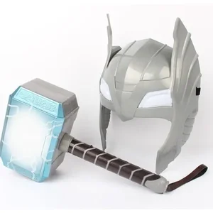 Thor LED LED Luminous Hero Cosplay Fantasie, Tonhelm, Waffe, Hammer, Terremor, Umhang, Kleidungssets, Spielzeugmodell 10 Hauptverkäufe Thor Helm - №1