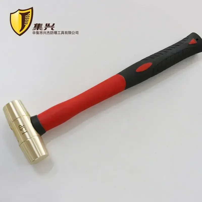 Explosion-proof brass round drum hammer, cylindrical hammer, explosion-proof brass cylindrical hand hammer, gas station accessor