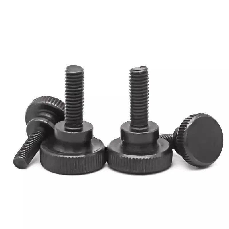

GB834 Carbon Steel Knurled Head Thumb Bolts M3-M10 / High Step Double-Layer Hand Screws with Straight Knurl for Manual Operation