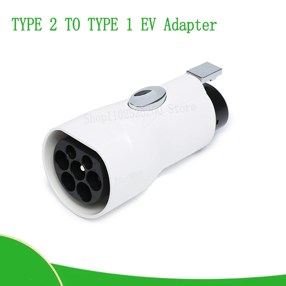 EVSE EV Charger Adapter IEC 62196 Type 2 To J1772 Type 1 Electric Vehicle Charging Connector Converter With Mechanical Lock