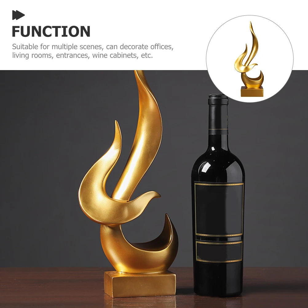 

Bird Resin Craft Abstract Flame Sculpture For Home Decor Living Room Desk Countertop Ornament Resin Flame Decoration