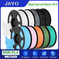 JAYO High Speed ​​Matte PLA 10Rolls HSMPLA Multiple Colors Mixed Filament 175mm Non-toxic Bubble Free Suitable for 3D Printing