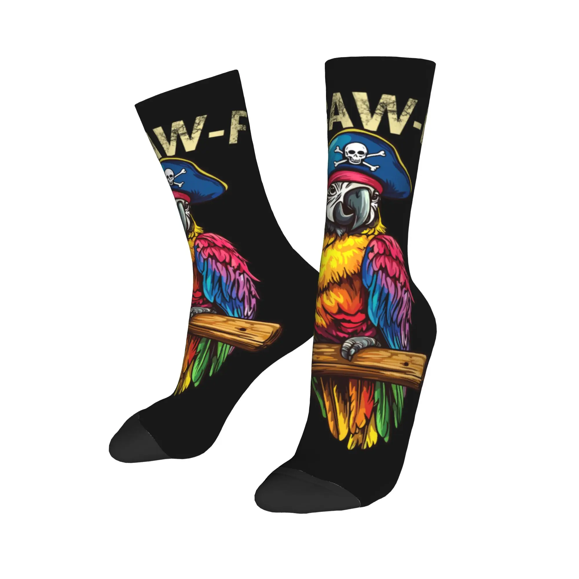 Chaussettes perroquets drôles F-Caw-F pour femmes et hommes, chaussettes chaudes d'équipage de sport de Football avec impression 3D