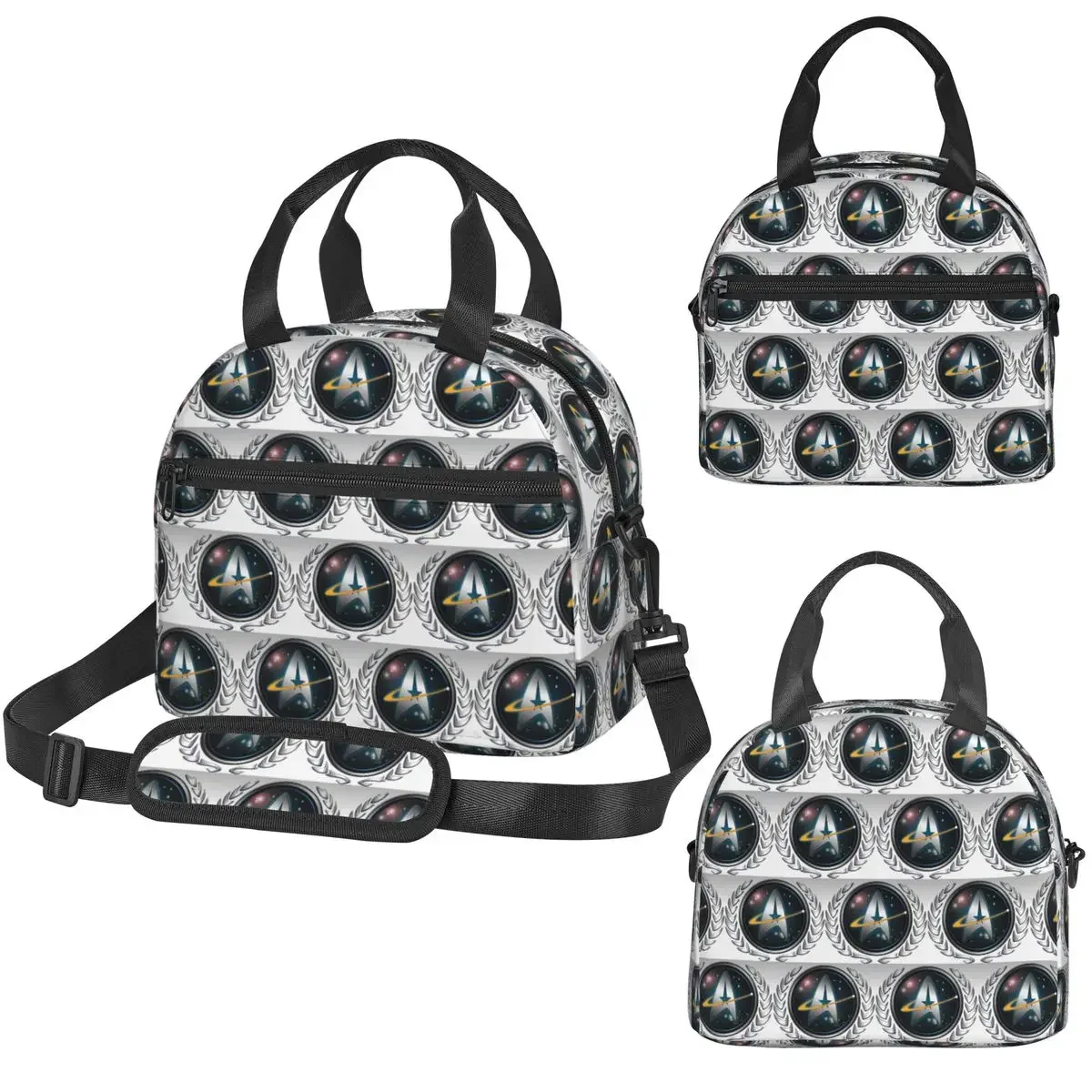Star Treks Science Fiction TV Series Insulated Lunch Bag for Women Kids Portable Food Boxes Thermal Lunch Box Tote