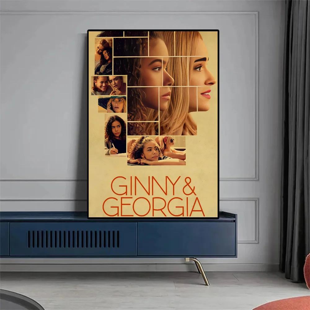 ملصق عرض تلفزيوني جيني آند جورجيا، ملصق فني ذاتي اللصق مقاوم للماء، ملصق جداري لغرفة المقهى والبار #5