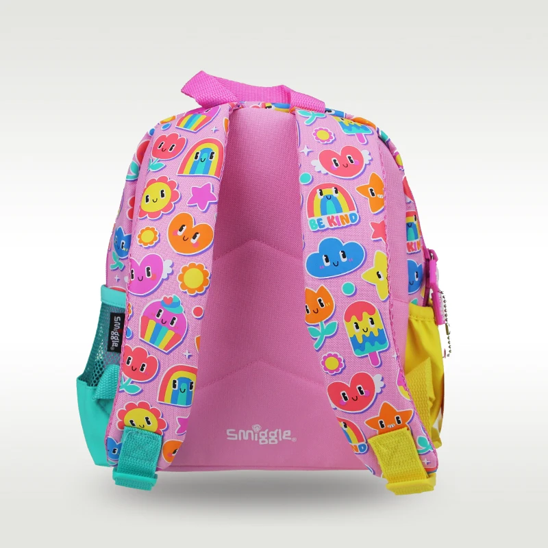 Australia smiggle original children\'s schoolbag girls backpack Smiling Rainbow cool kawaii 11 inch 1-3 years old