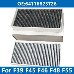 2Pcs Car Cabin Air Filter Conditioner 64316823717 For BMW F39 F40 F44 F45 F46 F48 116i 118d 220d X1 X2 i3 Mini Cooper S F54~F60