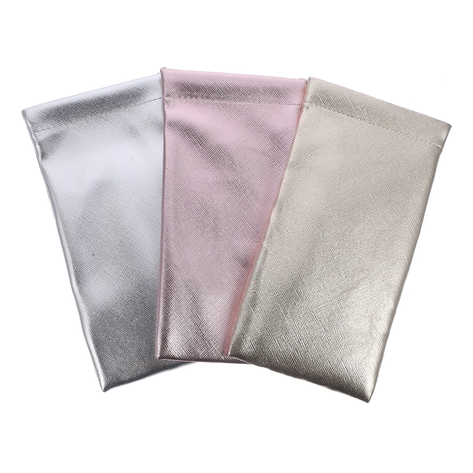 

3Pcs Simple Fashion Eyeglasses Pouch Wear-Resistant Case for Sunglasses Eyewear Mobile Phone Jewelry Protection