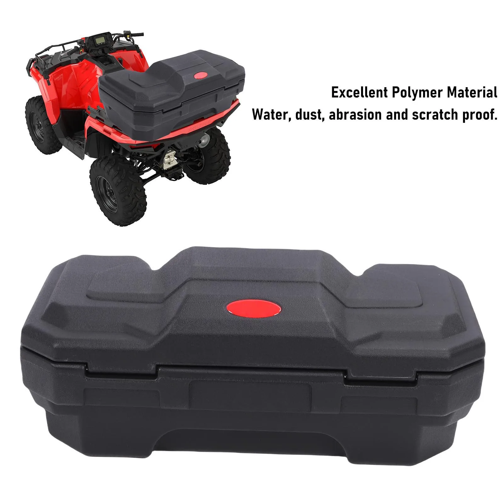 ATV Rear Trail Box Secure Locking System ATV Rear Seat Gear Box Multifunctional Integrated Backrest Scratch Proof for Hiking