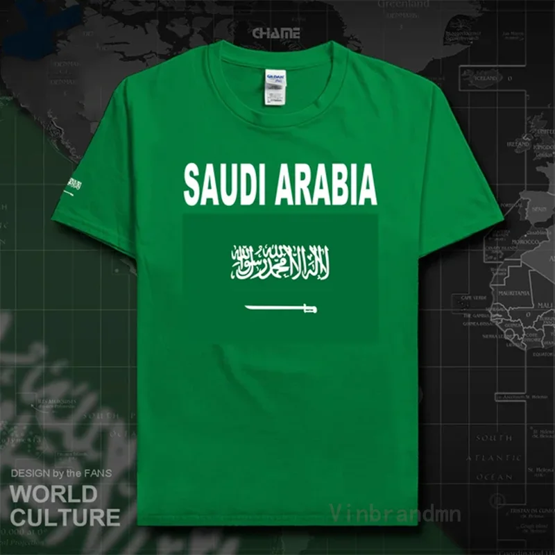 Kingdom of Saudi Arabia T Shirts Man T-shirt Nation Team Tshirt 100% Cotton Gyms Meeting Fans Streetwear Tops Saudi Arabian Tees