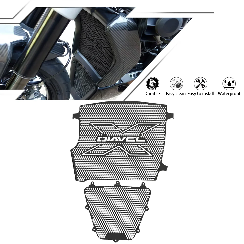 

For Ducati XDiavel S Dark 2021 2022 2023 2024 Radiator Grill Cover Oil Cooler Guard Set X Diavel Black Star Motorcycle aluminium