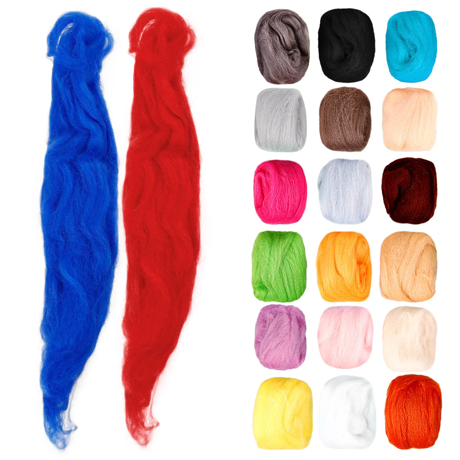 Exquisite Wool Felting Kit Featuring Fade Resistant Tear Proof Roving Wool DIY Felting Set Portable Compact Craft Making