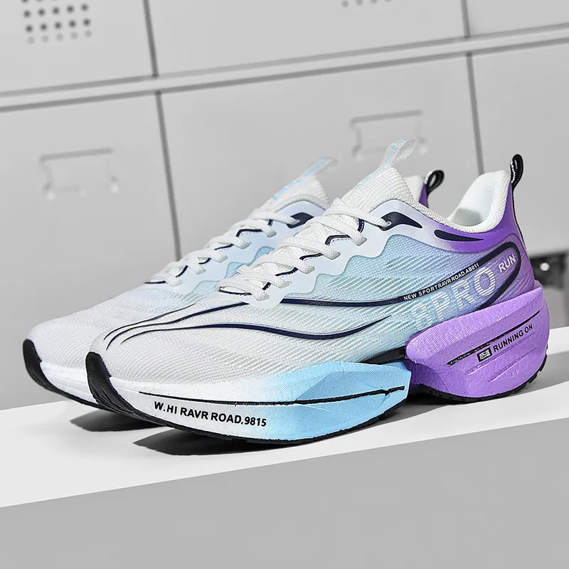 جديد احذية الجري الرياضية الرجال ماراثون تنفس مريحة النساء التدريب الرياضي في الهواء الطلق أحذية رياضية وسادة هوائية لوحة الكربون #2