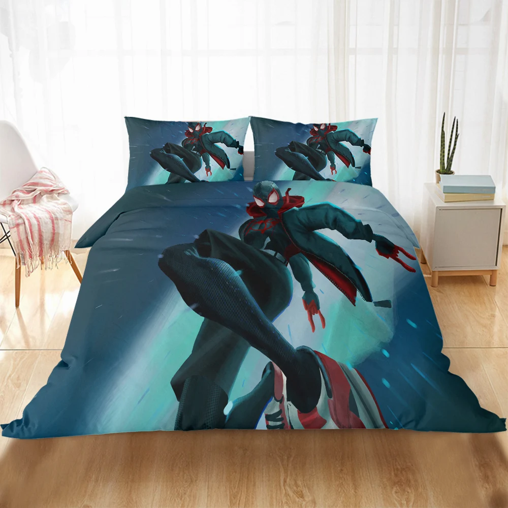 Spider-Man Bedding Set,Marvel Super Hero 3D Printing Home Decoration Pillowcase Quilt Cover Cute Gift To Family and Friends