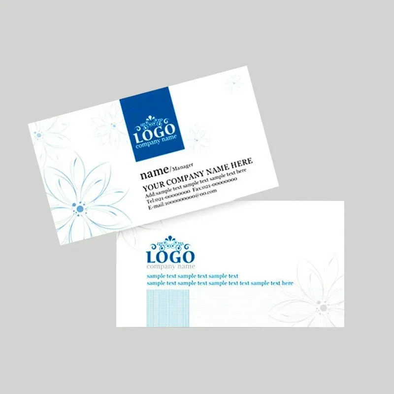 100pcs Design Customized Personal Logo Full Color Two-sided Printing Business Card 300gmg Paper