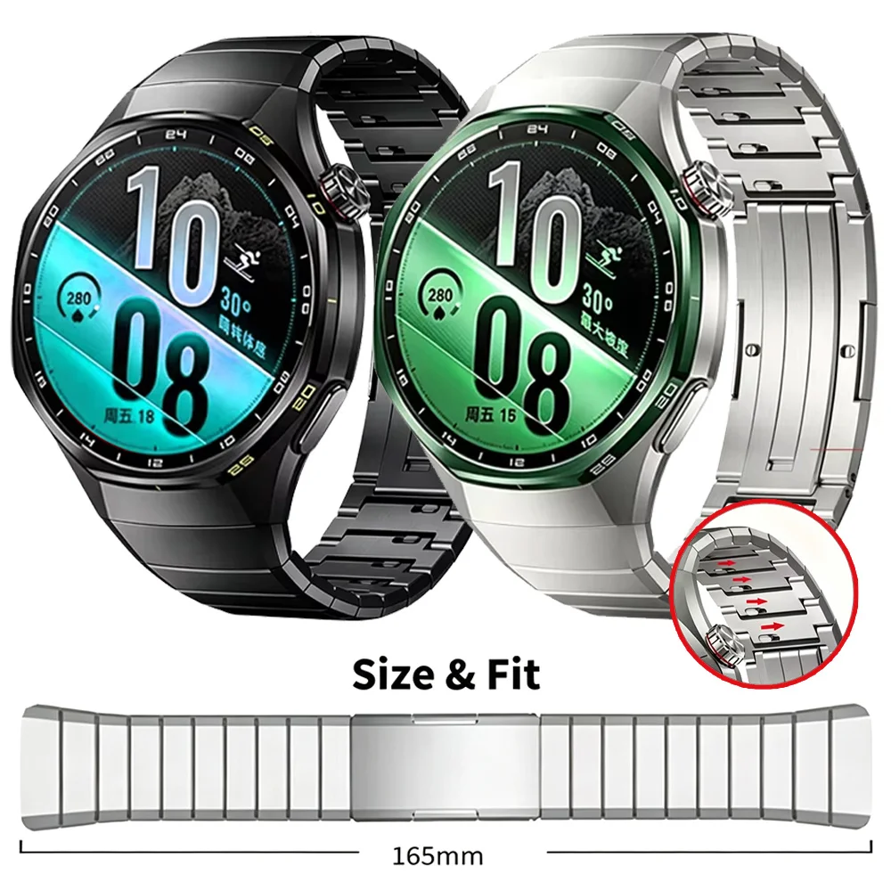 Official No Gap Titanium Alloy Strap For Huawei Watch GT7 Pro GT6 Pro 46mm Quick Fit Business Lightweight Replace Watchband Belt