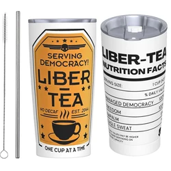 Helldivers 2 Liber-tea Tumbler 20oz in acciaio inox isolato mattina tazza di Liber tazza da tè con cannuccia