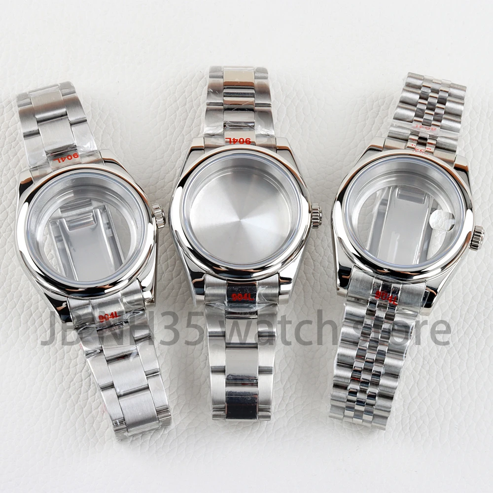 

Silver 36mm/39mm NH35 Case Sapphire Glass Stainless Steel Presidential/Oyster/Jubilee Bracelet for Datejust NH35 NH36 Movement