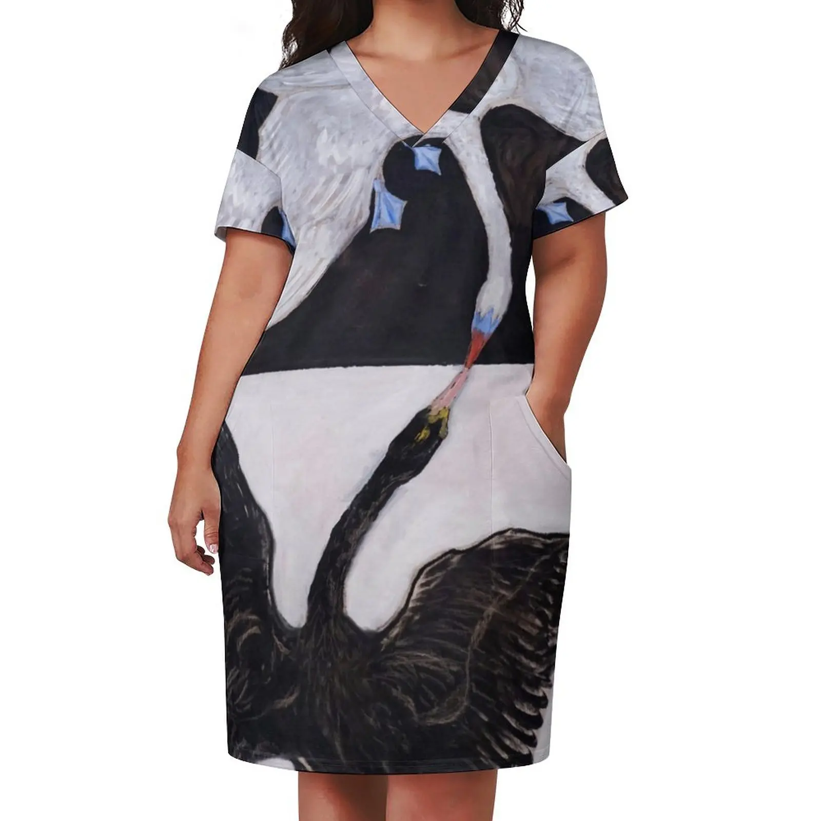 Hilma af Klint The Swan, No. 01, Group IX-SUW Loose Pocket Dress summer clothes Beachwear