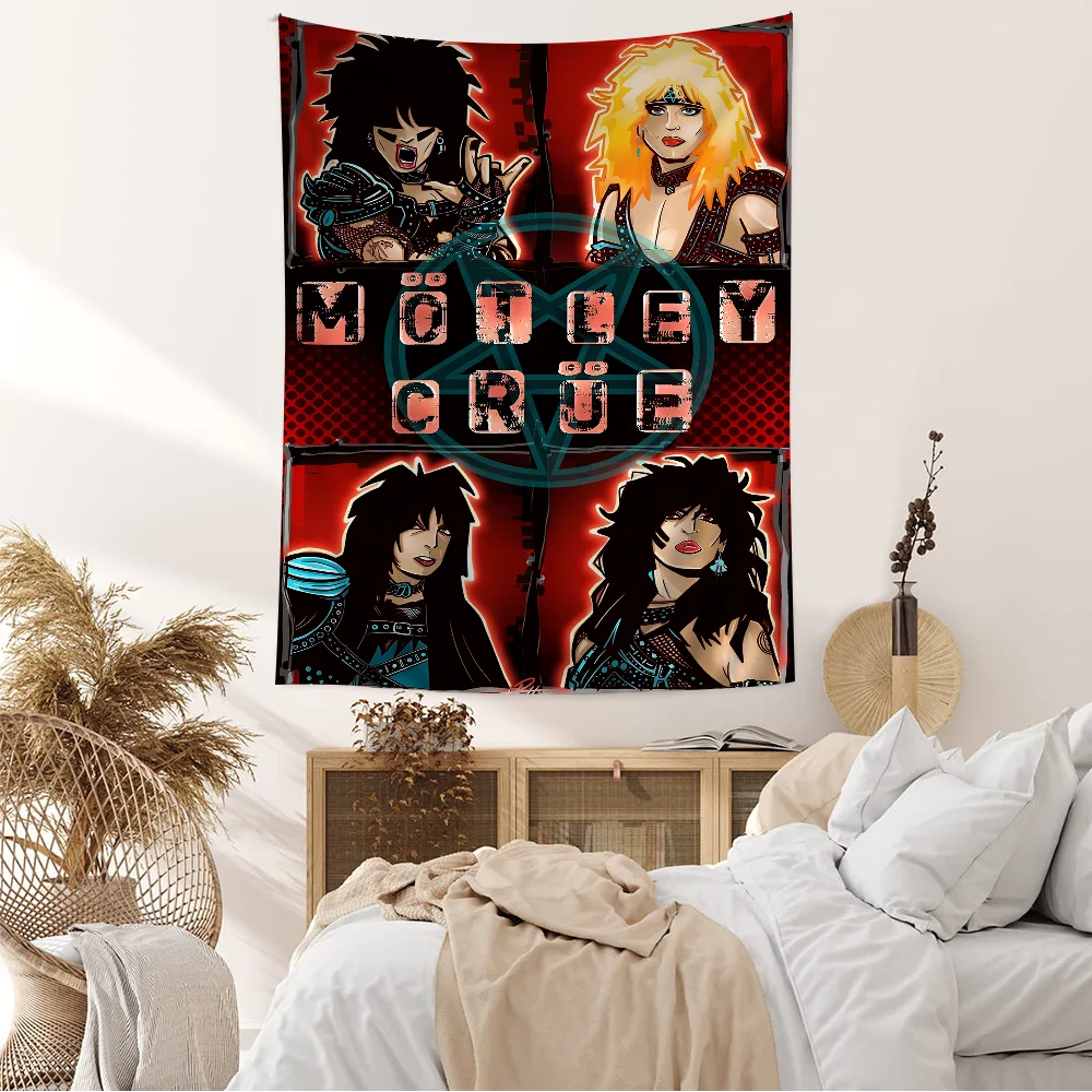 Popular Band M-Motley C-Crues DIY Wall Tapestry For Living Room Home Dorm Decor Wall Art Decor